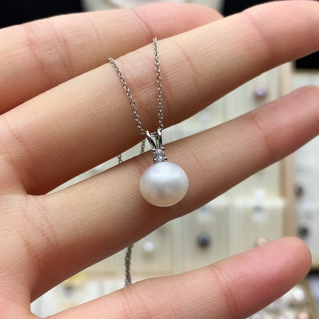 颈饰合金淡水珍珠