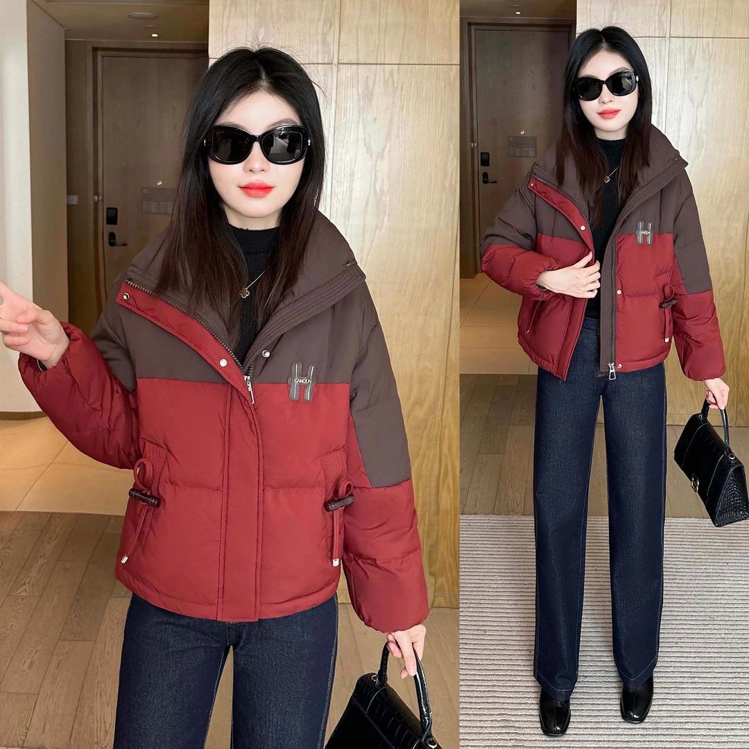 【婉星儿品牌】短款时尚休闲百搭加厚韩版冬季棉衣洋气保暖立领显瘦