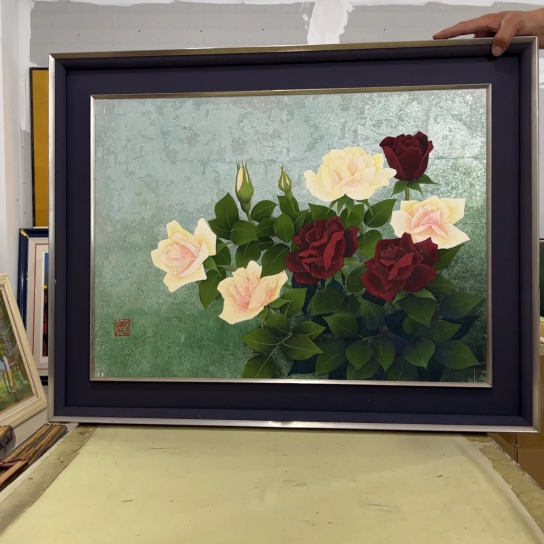 啊***p绘画屏风框画茶空间设计