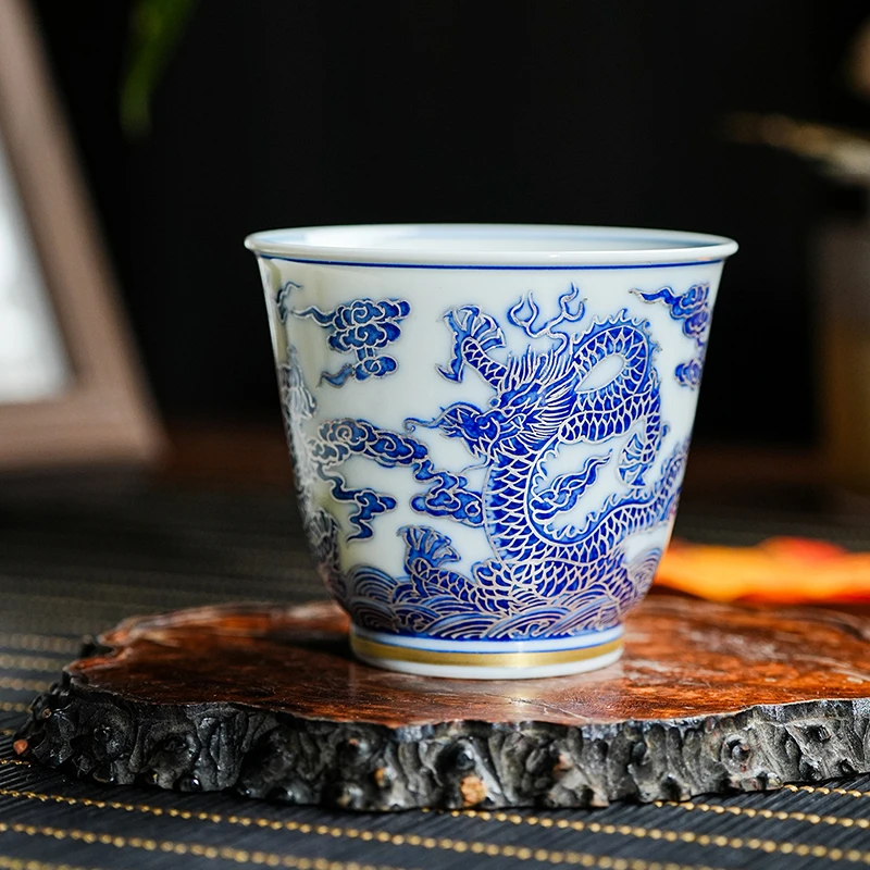 壹溪风月 三龙马蹄杯95cc（yxfy45）茶具