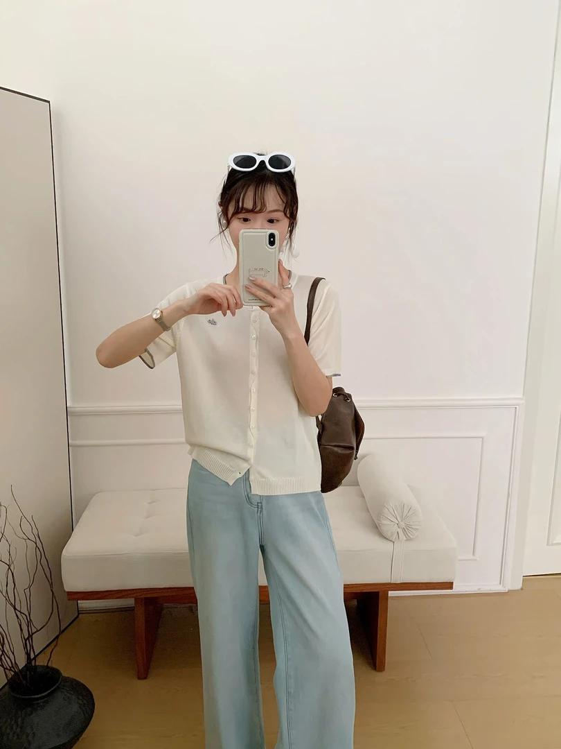 401——450厚款款韩版田一一时尚简约冰丝针织衫女装显瘦百搭