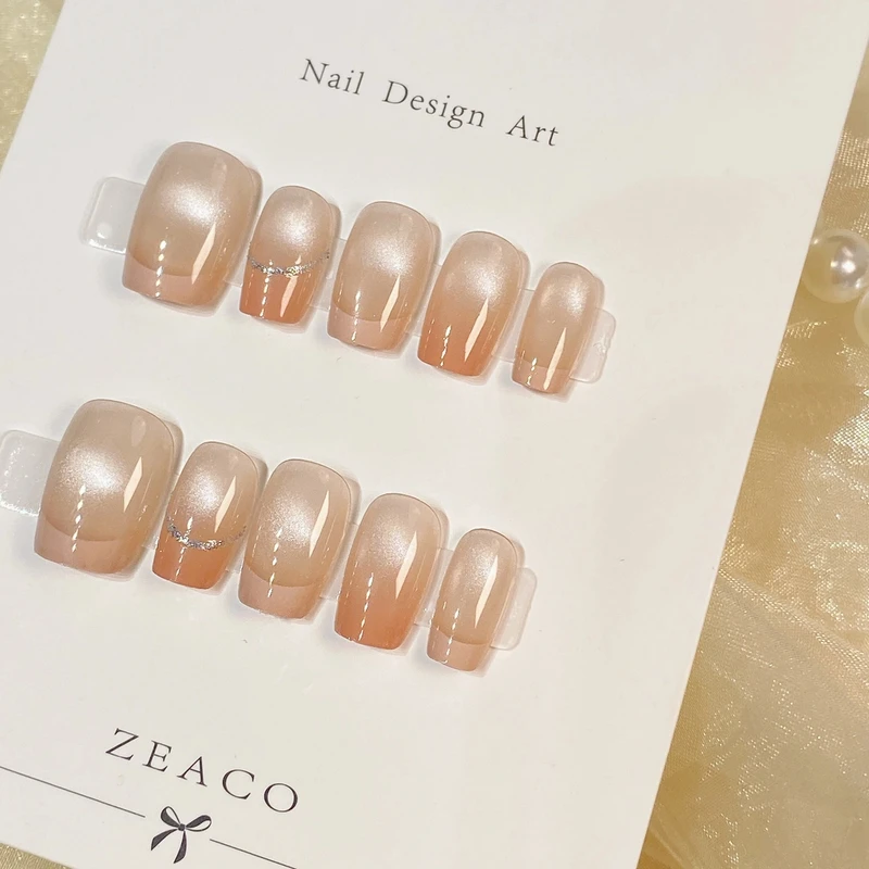 2025新款晶石猫眼裸透甘露寺美甲焕彩穿戴甲