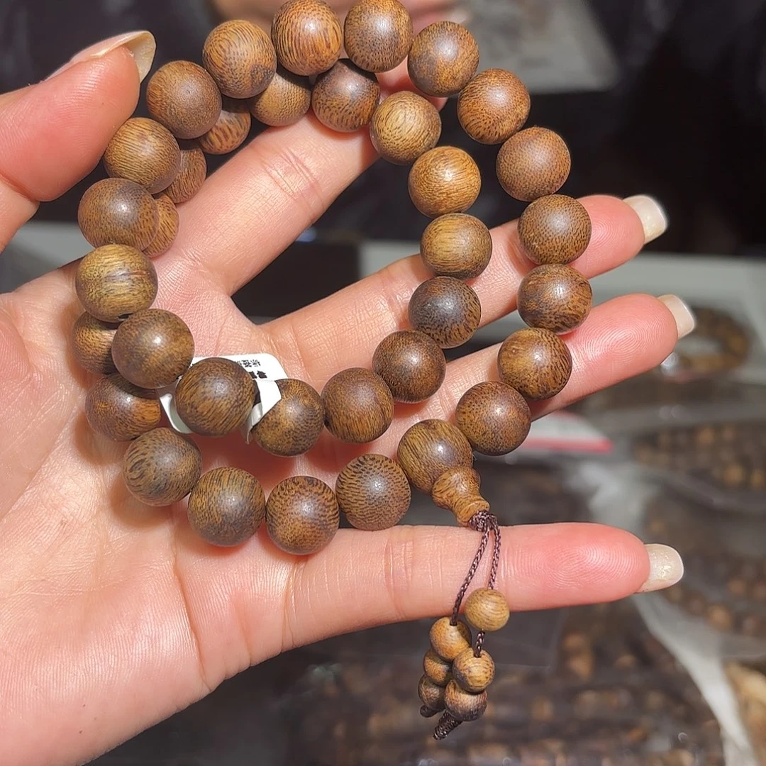 九***月沉香手串奇楠沉香1.2双圈圆珠