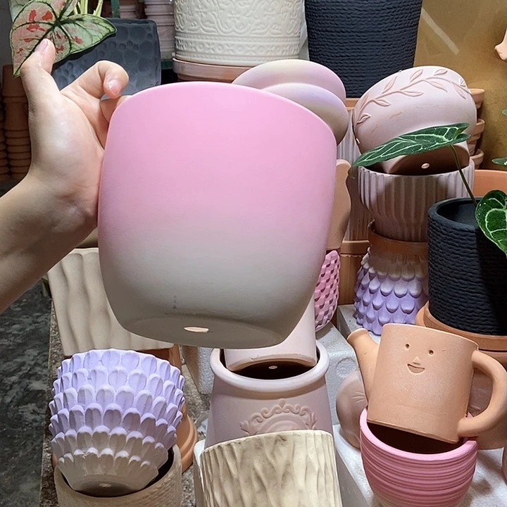 15×13粉色苹果盆 1个