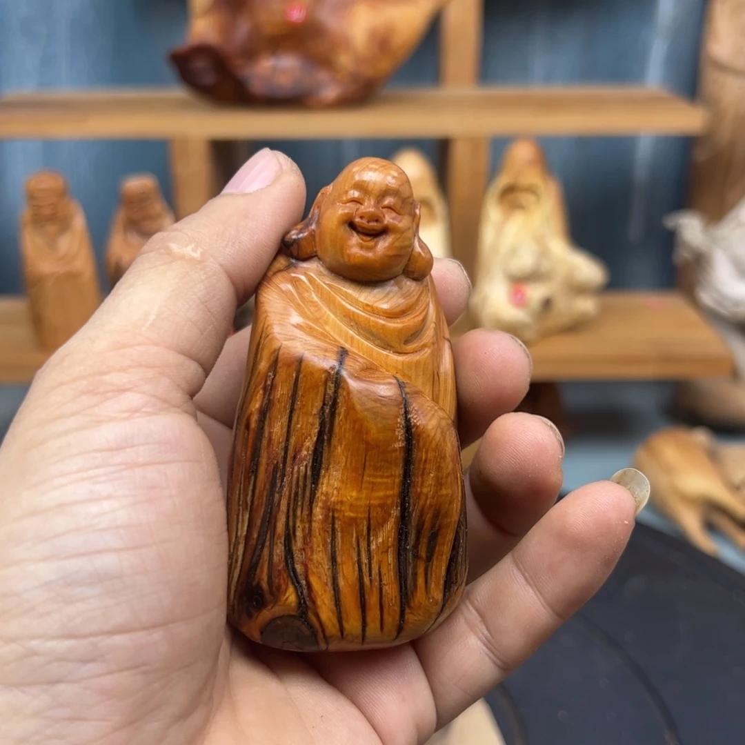 木三**谋崖柏木摆件手把件