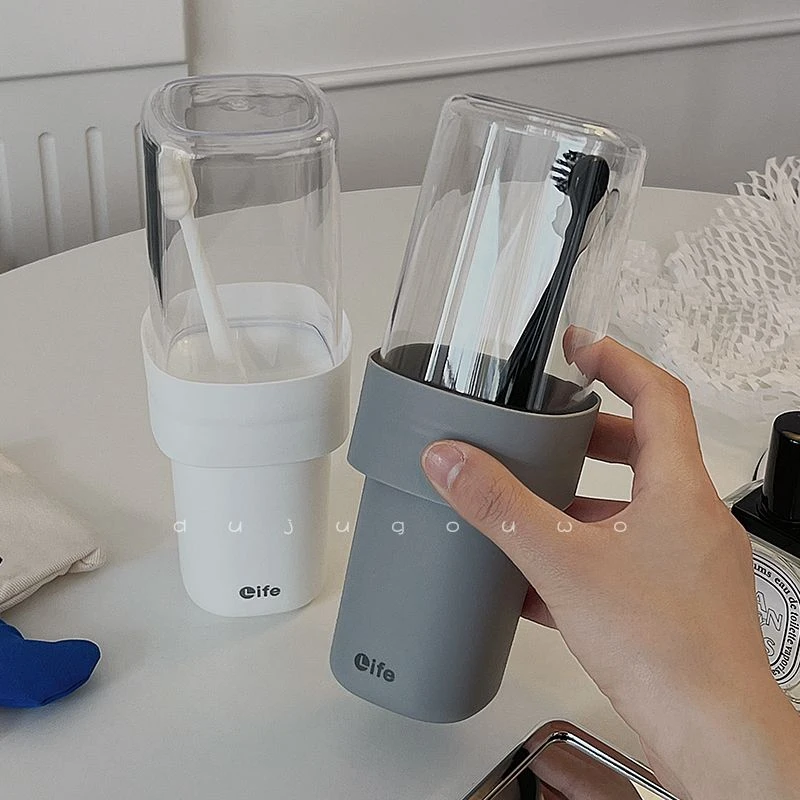 一家四口旅行便携式漱口杯便携旅行洗漱杯牙具盒漱口杯套装牙杯