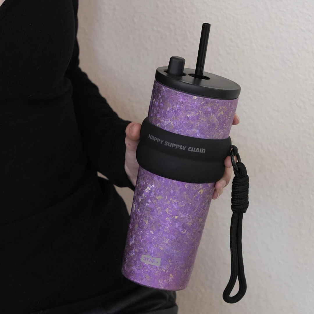 世大家新款爆款便携高端纯钛水杯大容量保温杯保温杯女生专用款