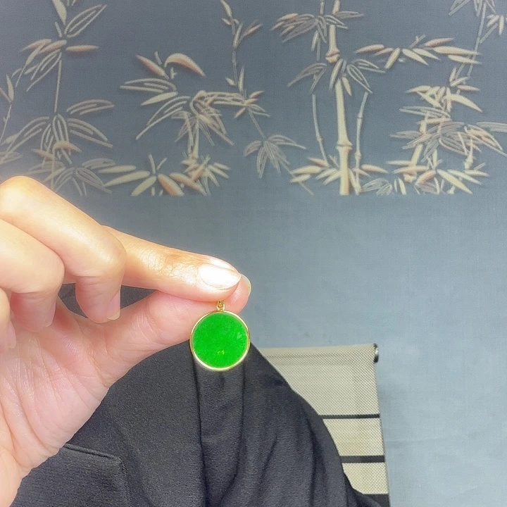 翡翠银S925镶嵌吊坠(不含链)特价