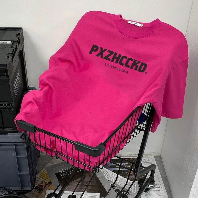 |051-100|男女款夏季宽松大码纯棉短袖T恤