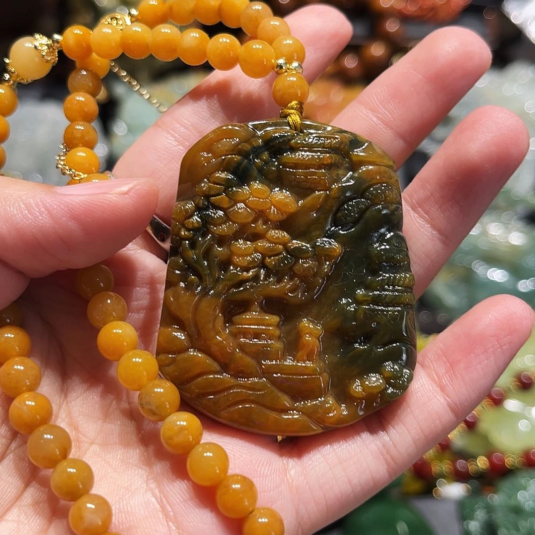 未镶嵌岫玉毛衣链