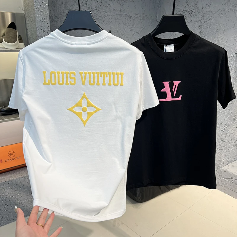 2025夏季男女同款新品休闲百搭印花时尚情侣半袖潮流圆领T恤短袖