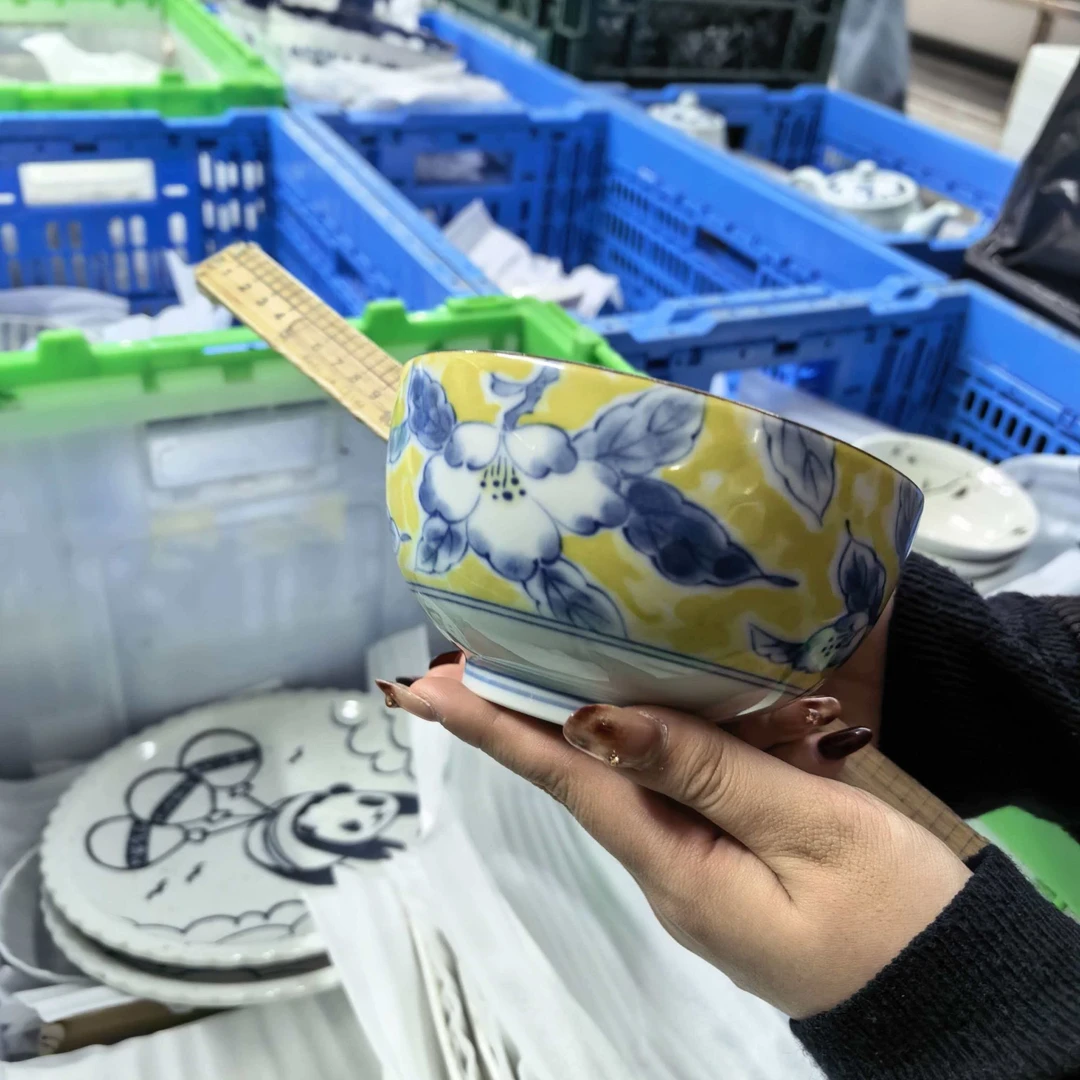 日本进口餐具高温釉下彩米饭碗