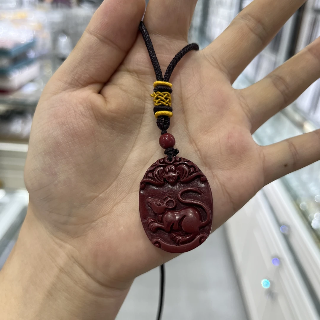 天然辰砂【七七严选珠宝】朱砂鼠你有钱手串TQ