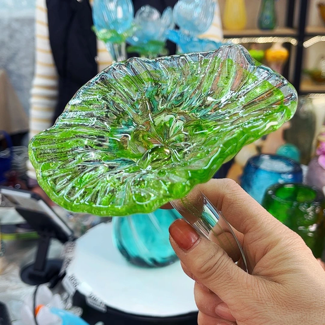 心***柔1荷叶 家悦琉璃工艺品福利