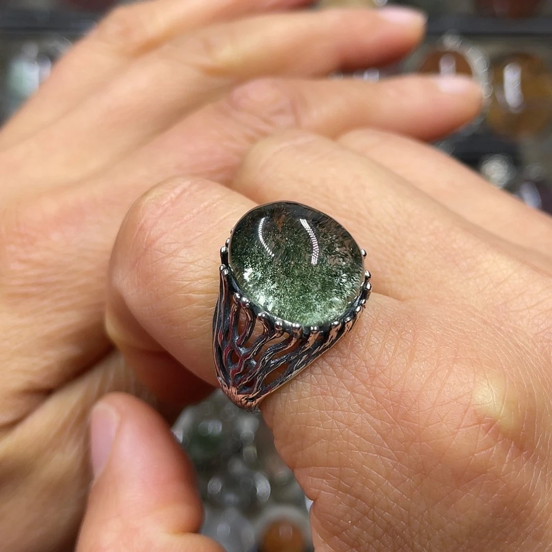 【闪购商品】水晶珠宝半成品银S925镶嵌戒指