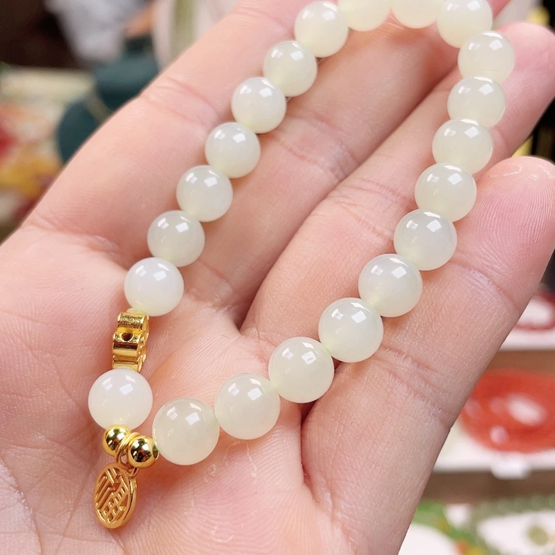 和田玉手链未镶嵌8