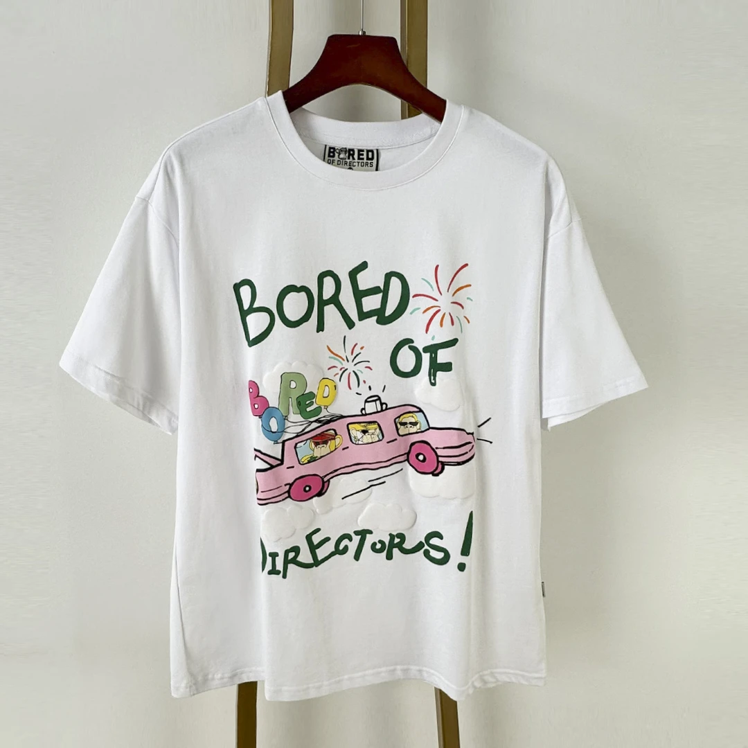 S152  款水印花T恤男女同款纯棉宽松短袖