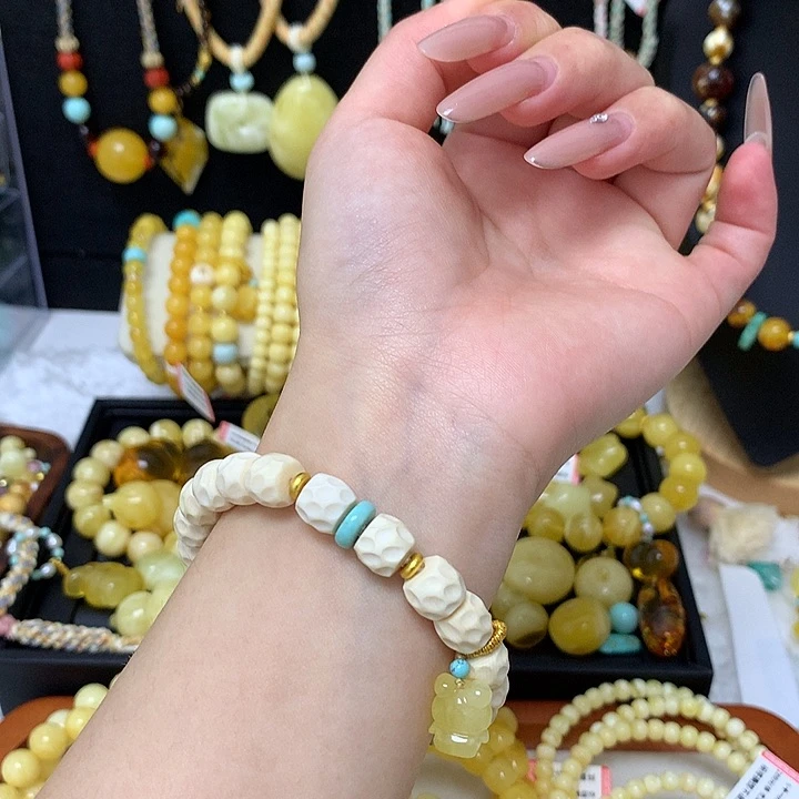 手链蜜蜡未镶嵌蜜蜡小熊手串