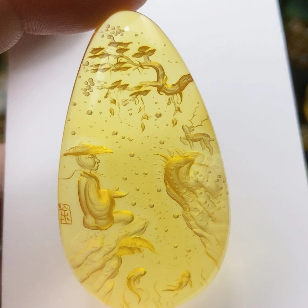 【闪购商品】金珀吊坠(不含链)未镶嵌