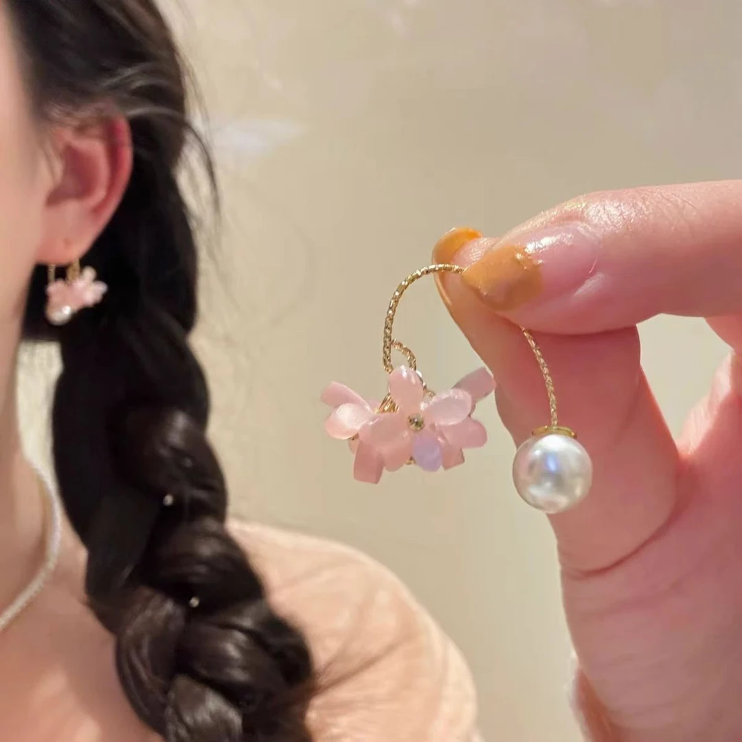 925银针高级感气质时尚仙气绝美花朵耳环女小众设计感耳钉耳饰