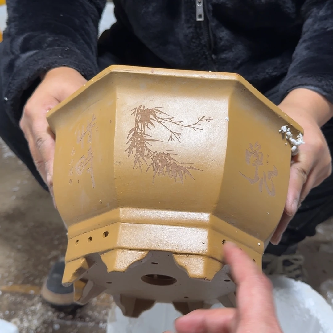 紫砂花盆口径27 23高度16