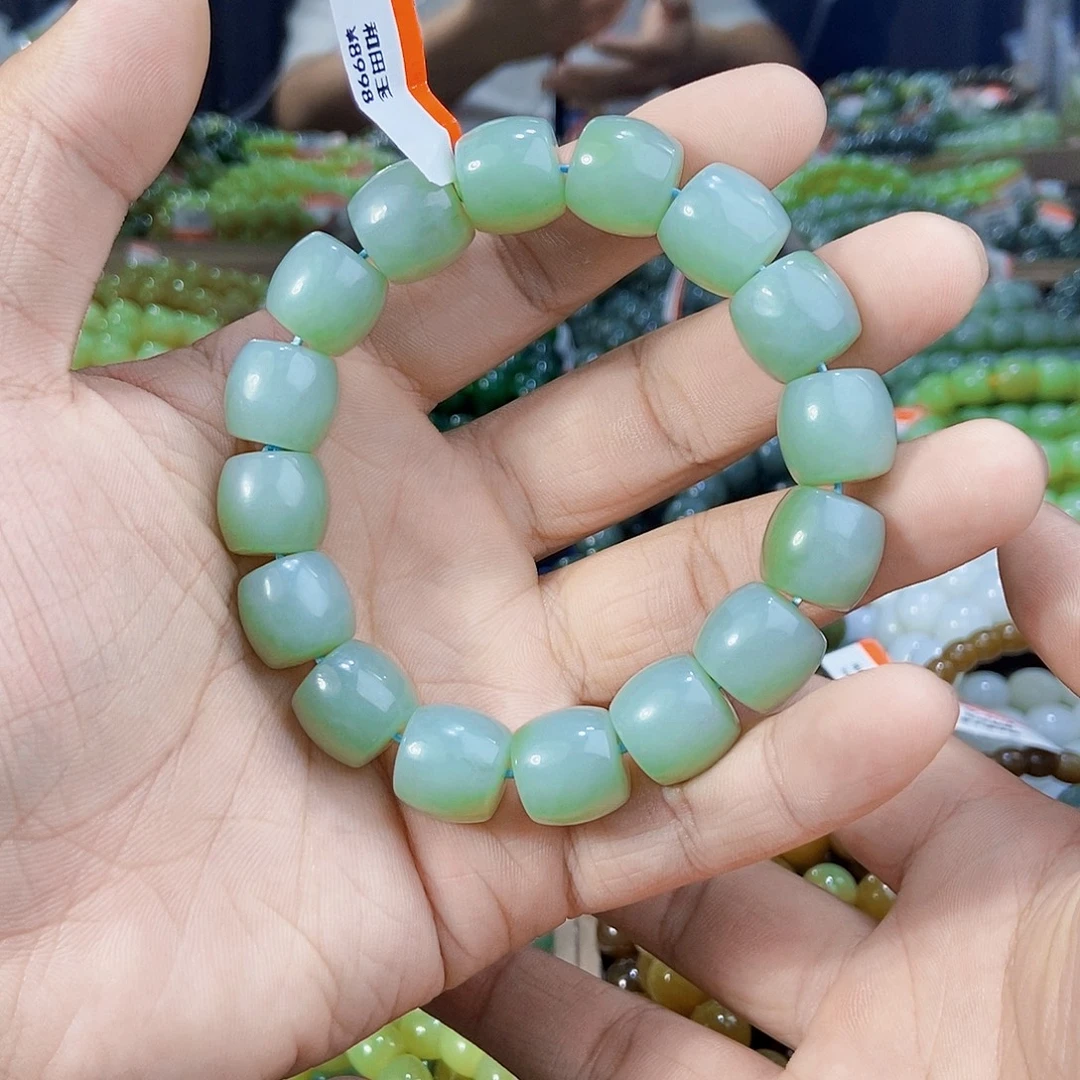 手串未镶嵌和田玉纯天然卡14新疆且末料且末蓝多样性发一