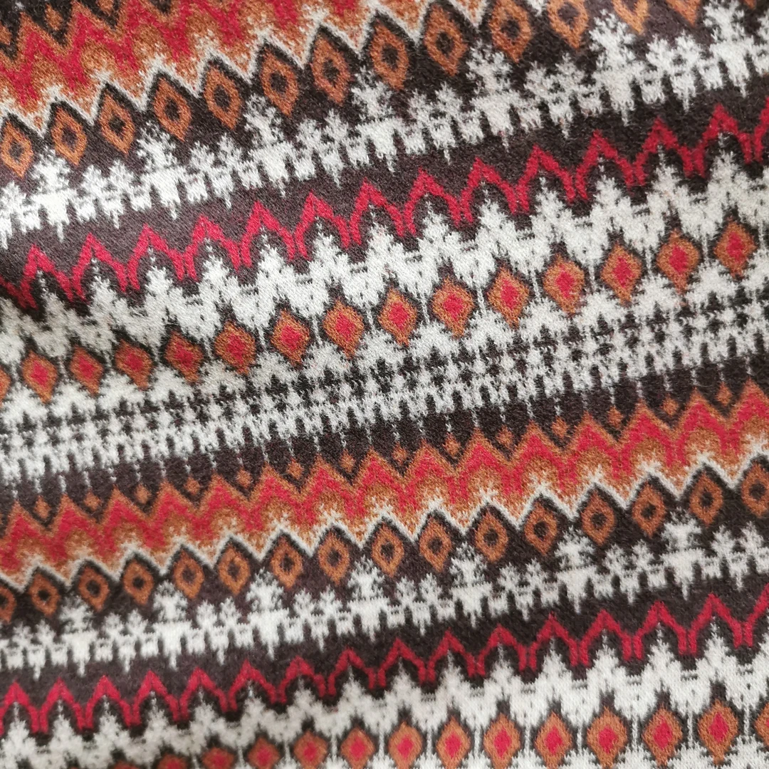 民族风布料 夕阳红