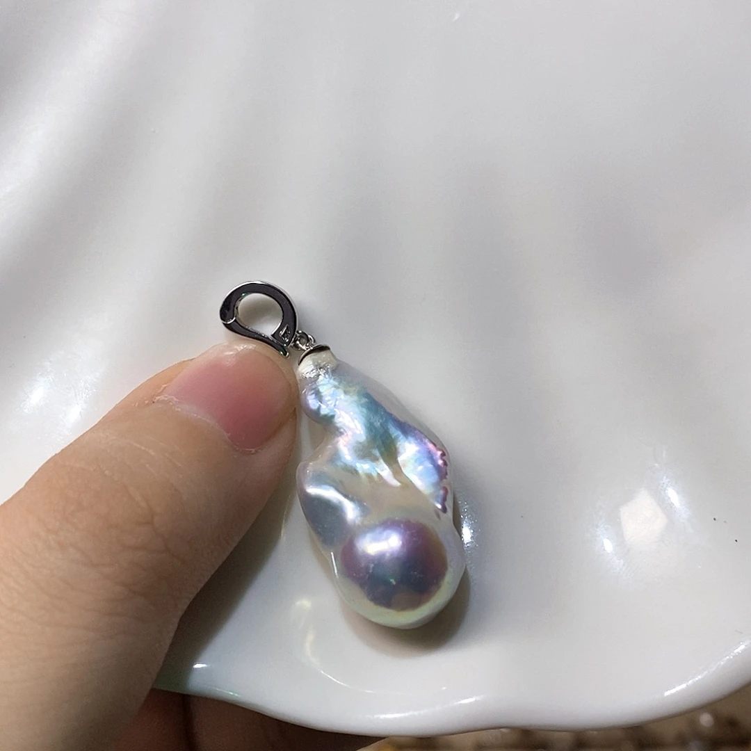 银S925镶嵌颈饰淡水珍珠