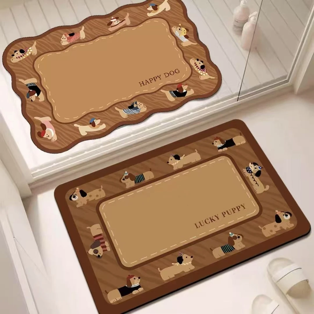 A129【60*40cm套装】硅藻泥地垫卫生间门口浴室防滑厨房沥水垫