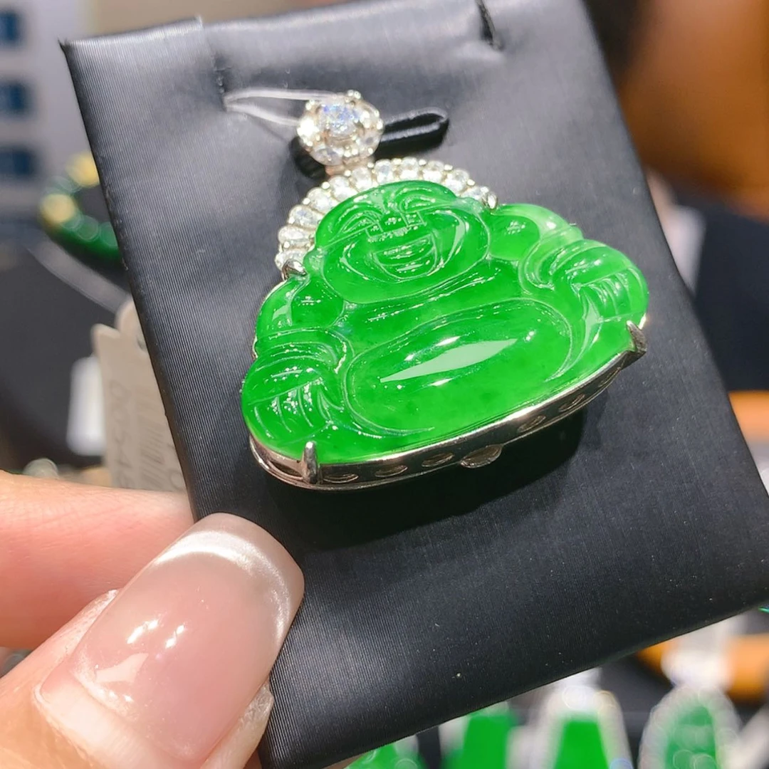 【闪购商品】颈饰银S925镶嵌翡翠5柒姐