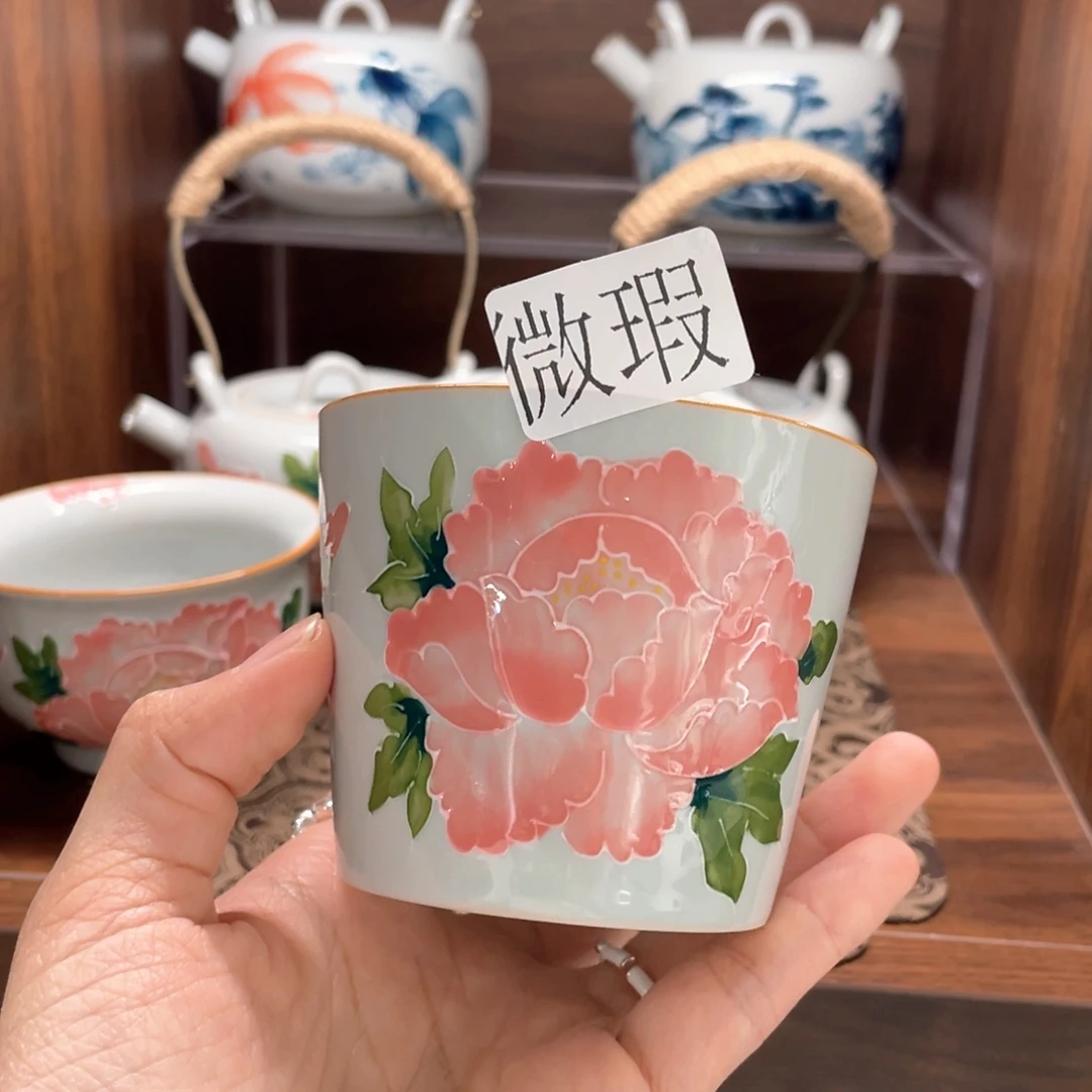微瑕釉下彩纯手绘