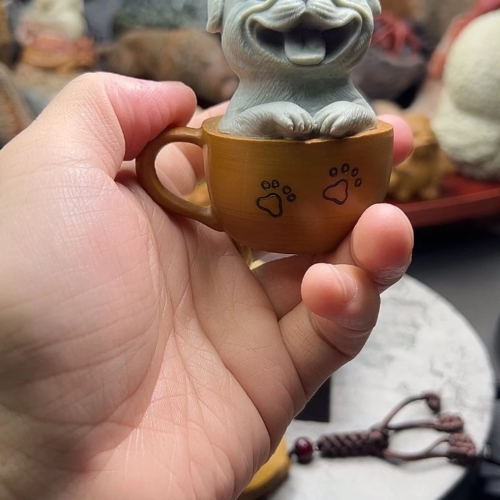 东北石松花石摆件