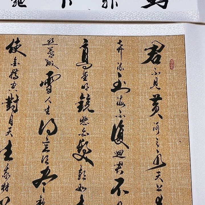 书法墨海游龙将进酒