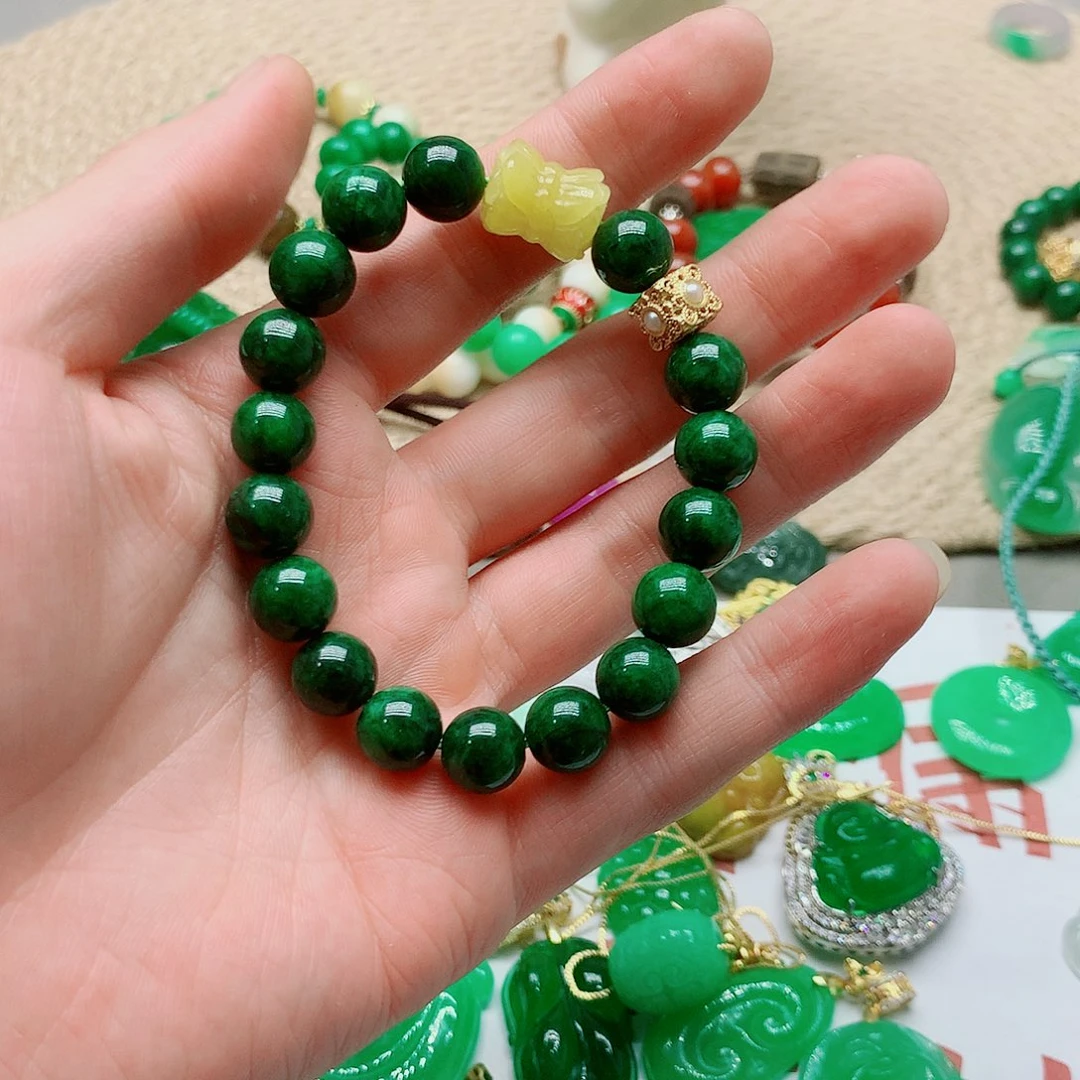 翡翠未镶嵌颈饰一图一物 实物为准