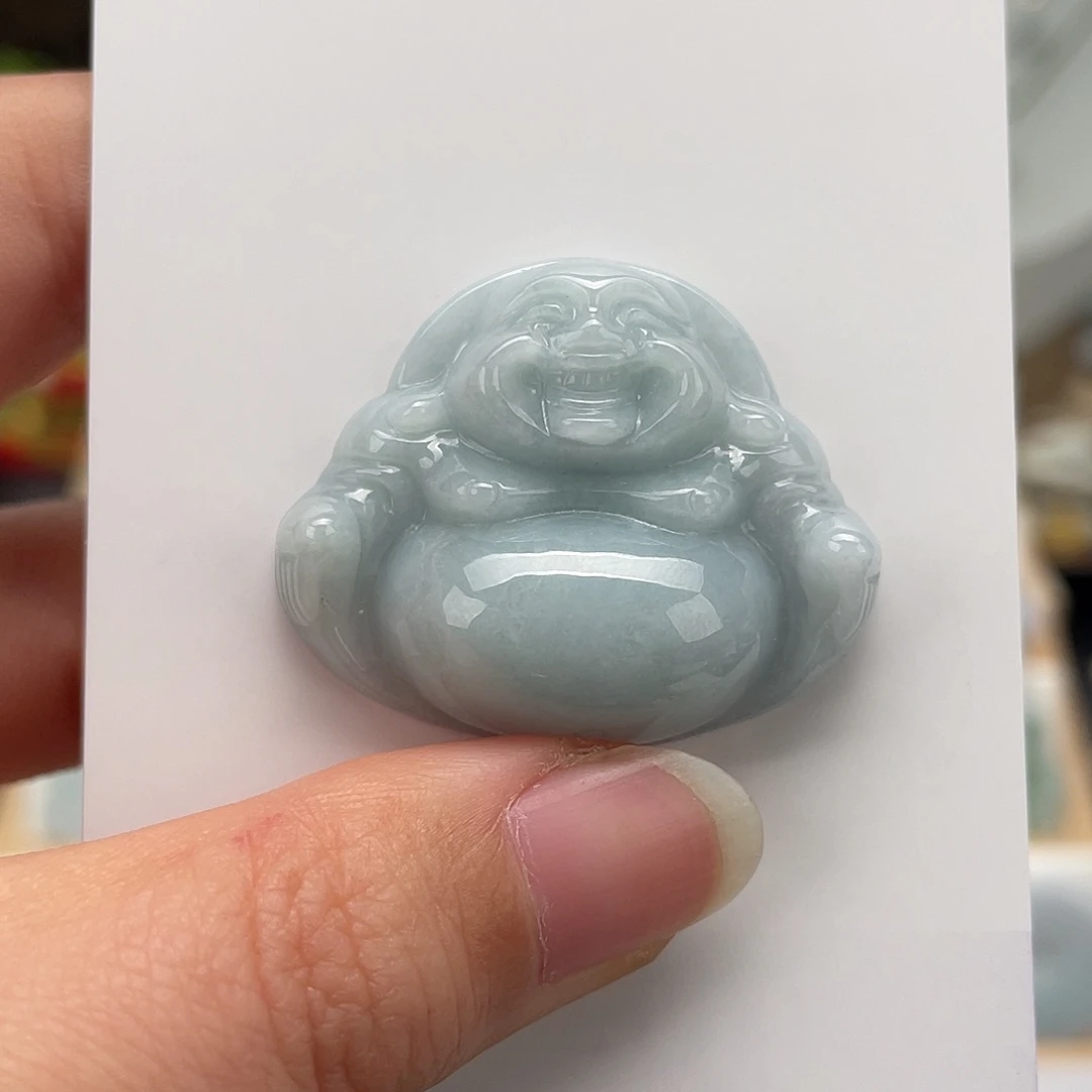 翡翠未镶嵌颈饰佛公