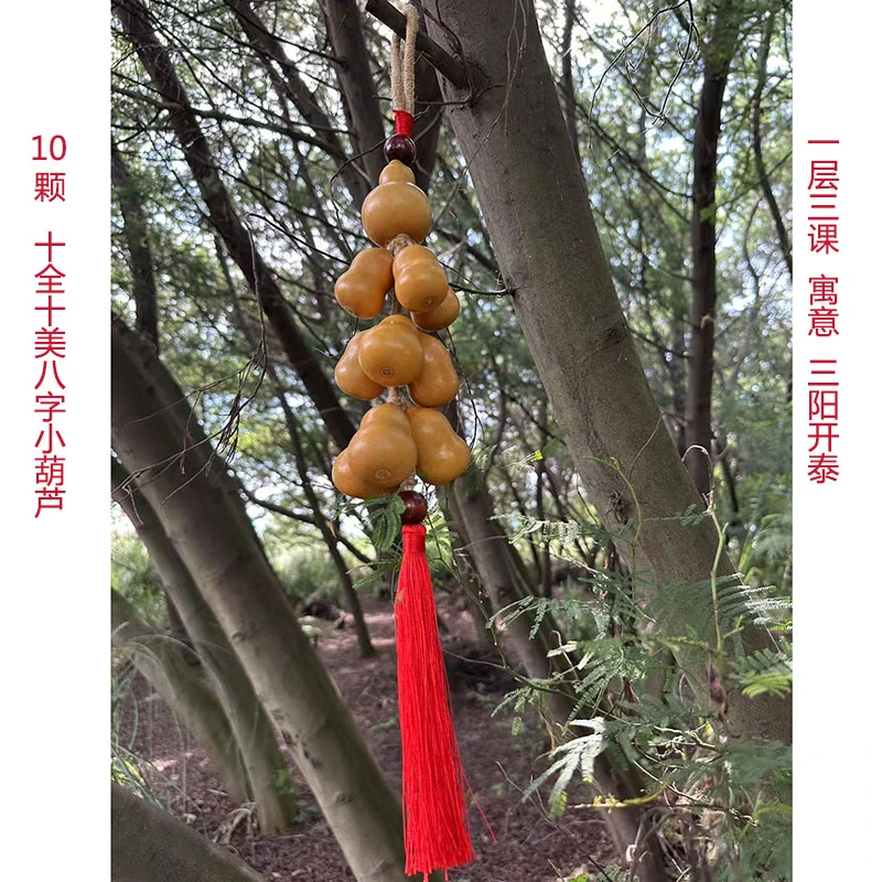 天然生长10颗十全十美胖墩流苏小葫芦挂件