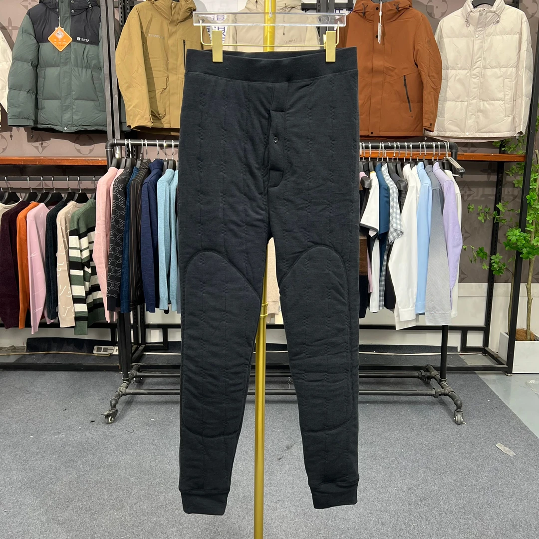 冬季新款男士加绒加厚防寒护膝加绒高腰弹力羊绒保暖棉裤513