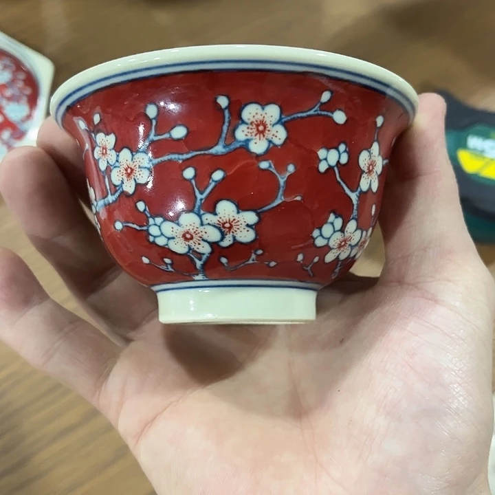 摆件////////景德镇陶瓷杯子。黄。