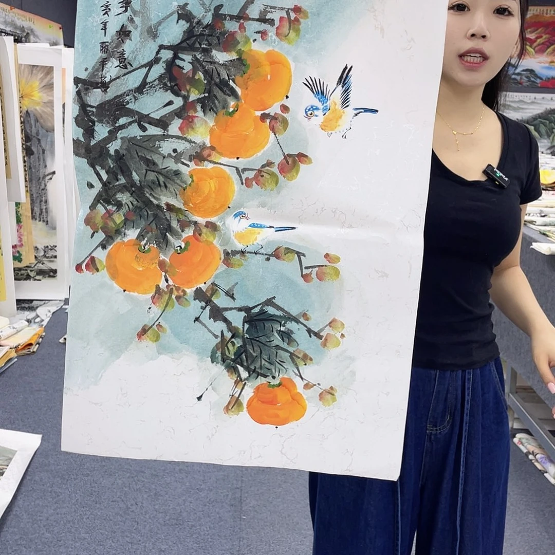 国画作品小姐姐放漏…