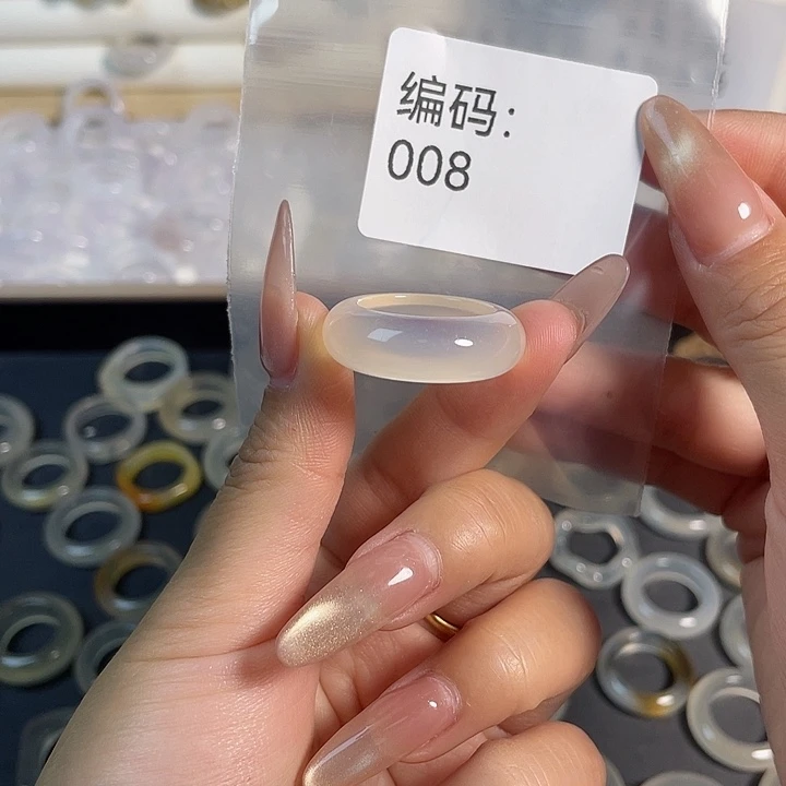 玛瑙/玉髓未镶嵌戒指008港17
