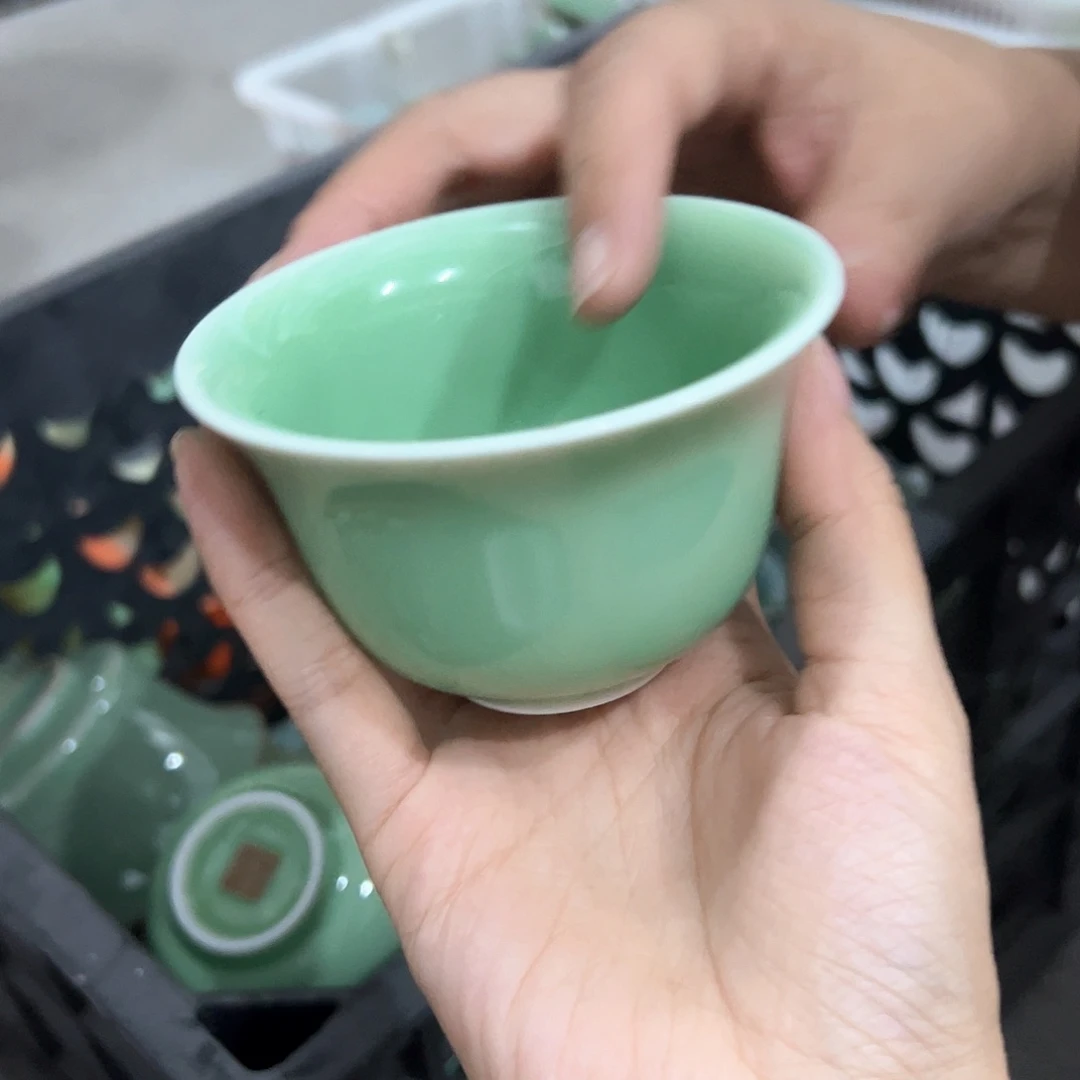 龙泉云间青瓷小米茶器