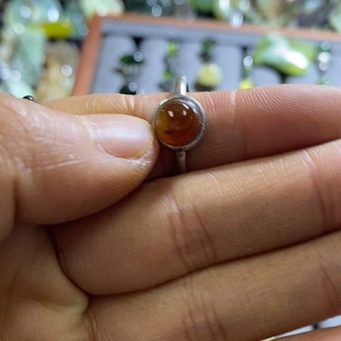 岫玉戒指未镶嵌一个