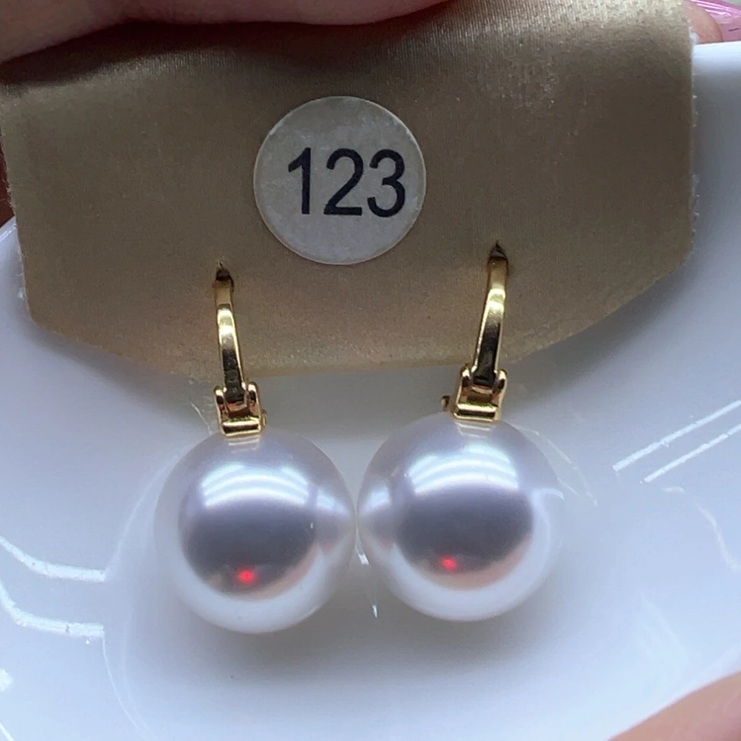 银S925镶嵌淡水珍珠耳饰