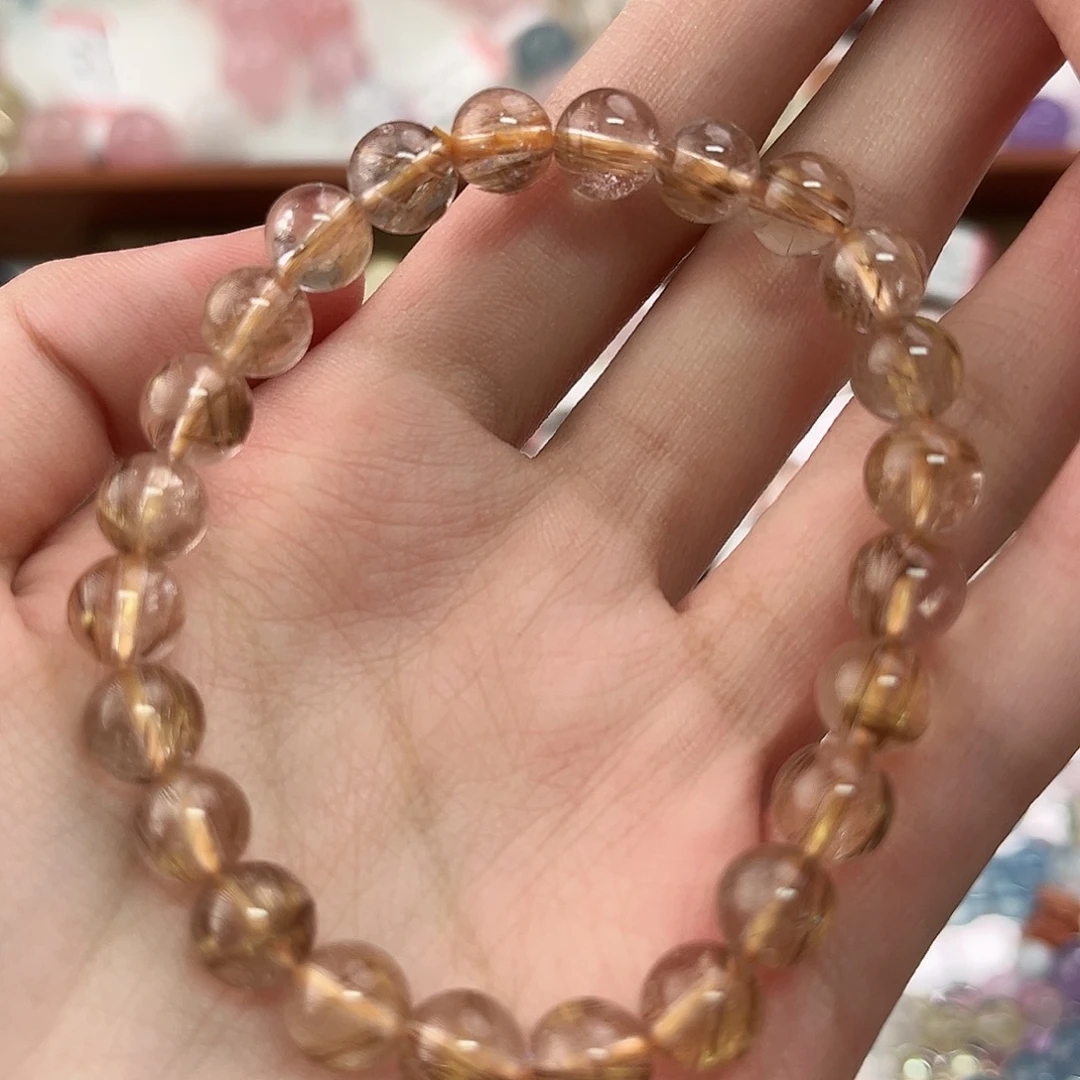 手链水晶未镶嵌发晶7-8mm