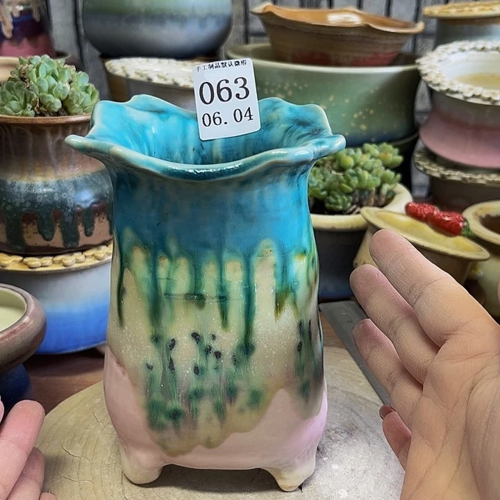 摆件景德镇陶瓷手工制作口8高15.5