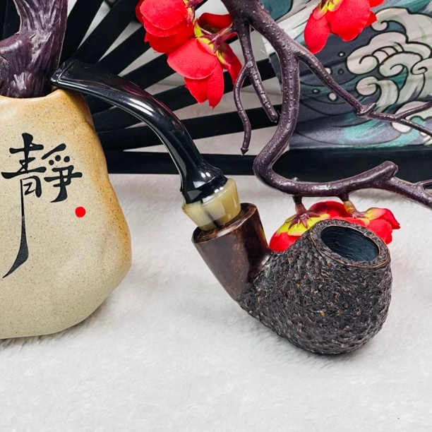 4213光面苹果弯式带饰圈9毫米烟具