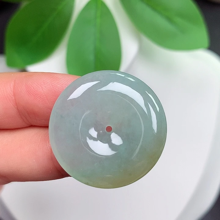 颈饰未镶嵌翡翠平安扣 27.2x5.7mm