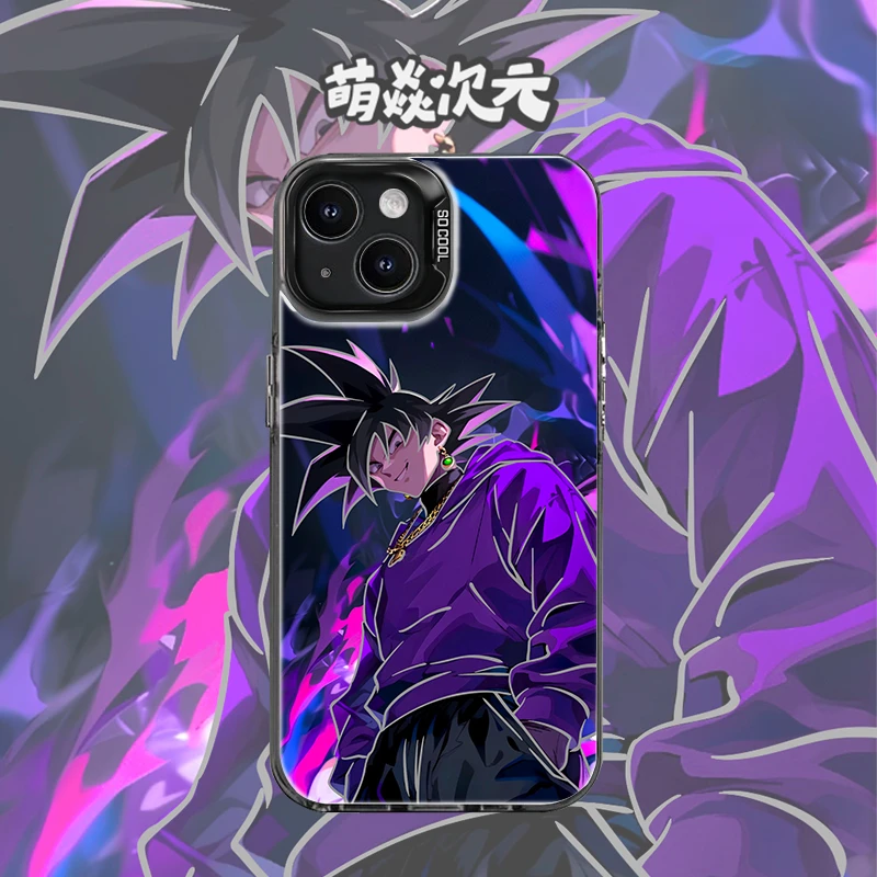 龙珠黑悟空镭射彩银适用苹果华为VIVO小米OPPO动漫个性彩银手机壳