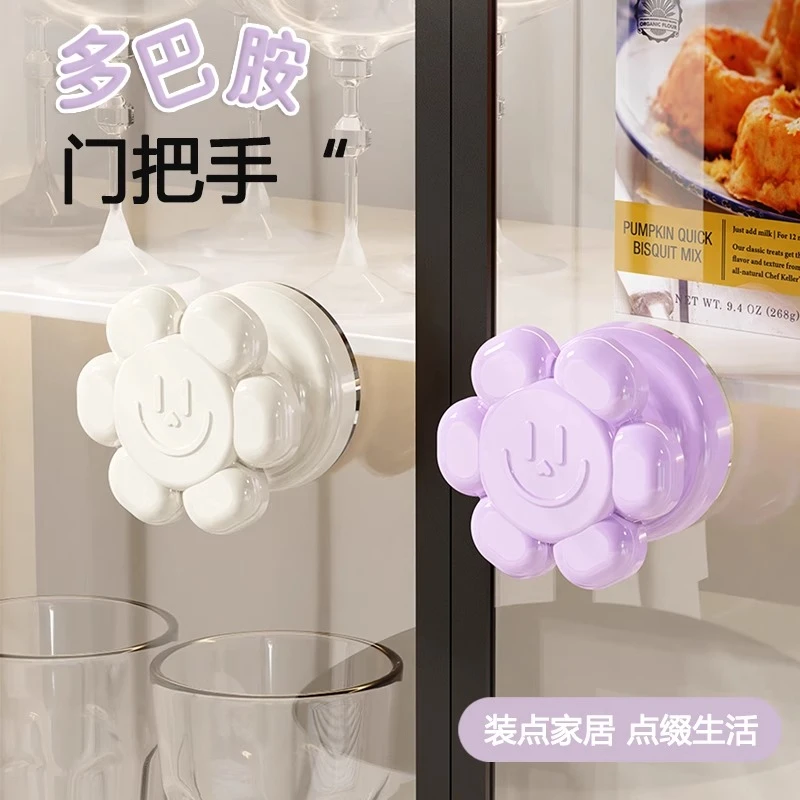 吸盘玻璃门把手挂钩免打孔窗户拉手厨房移门橱柜门抽屉卫生间粘钩