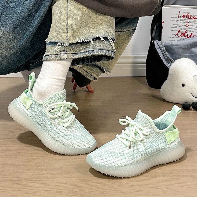 人本超火透气椰子鞋男女同款2025秋季厚底网面休闲鞋百搭运动鞋子